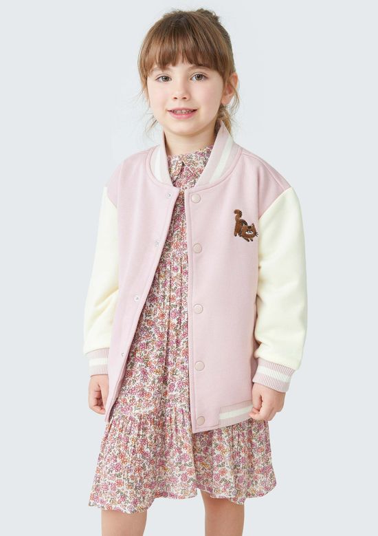 Foto do produto: Jaqueta Bomber Infantil Menina Toddler College - Rosa