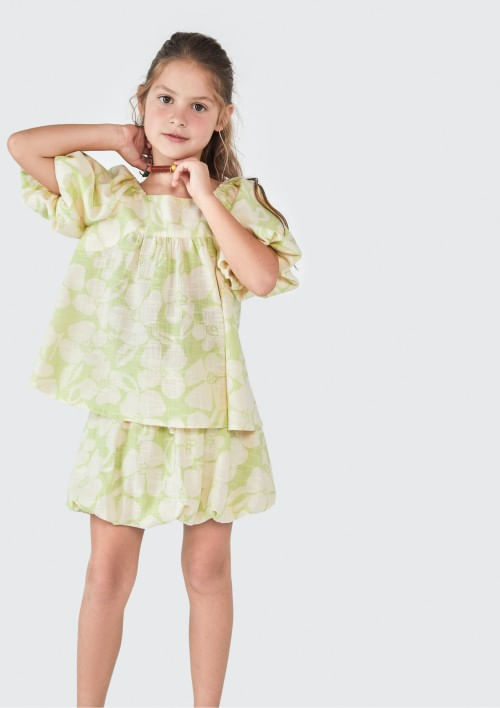 Foto do produto: Blusa Infantil Menina Estampada Balonê - Verde