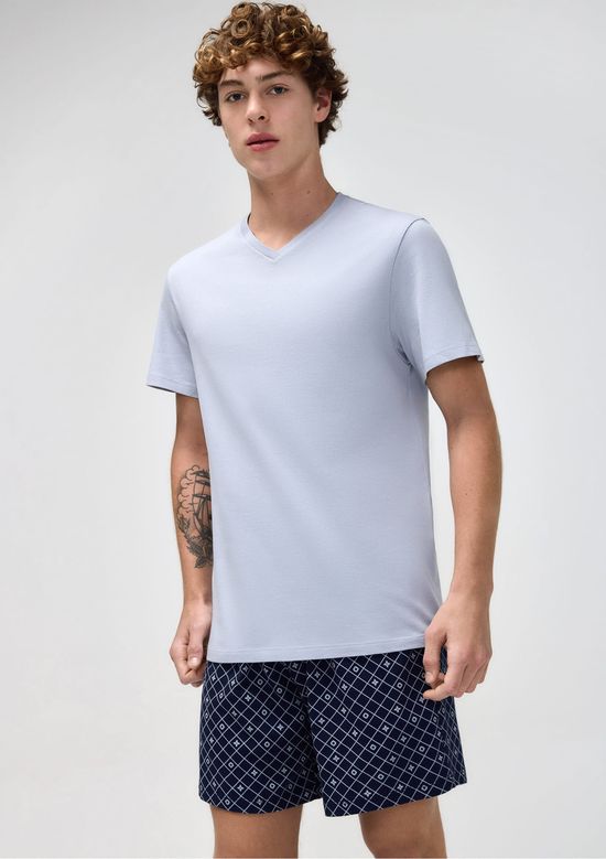 Foto do produto: Pijama Masculino Curto Em Malha - Azul