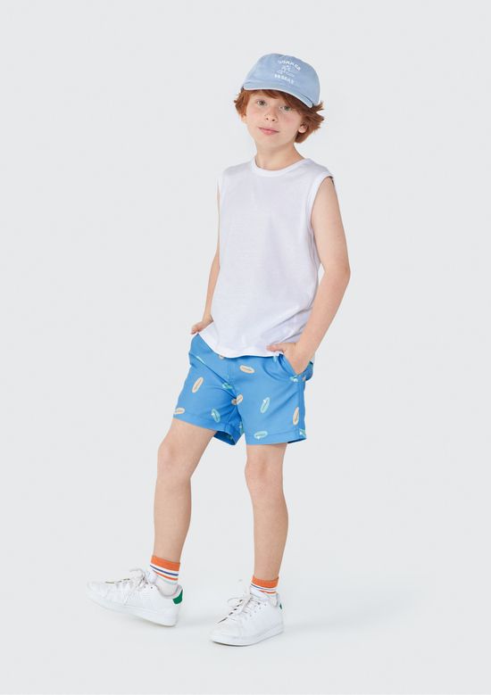 Foto do produto: Shorts Infantil Menino Estampado - Azul