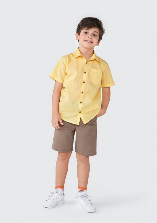 Foto do produto: Camisa Infantil Menino Manga Comfort - Amarelo