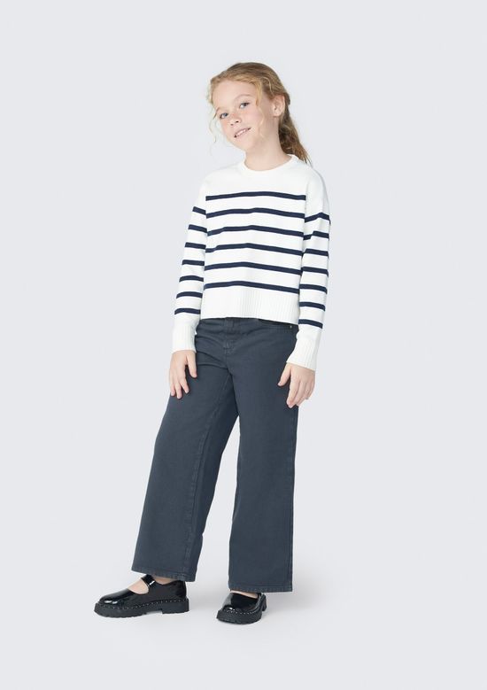 Foto do produto: Blusão Cropped Infantil Menina Em Tricô - Branco