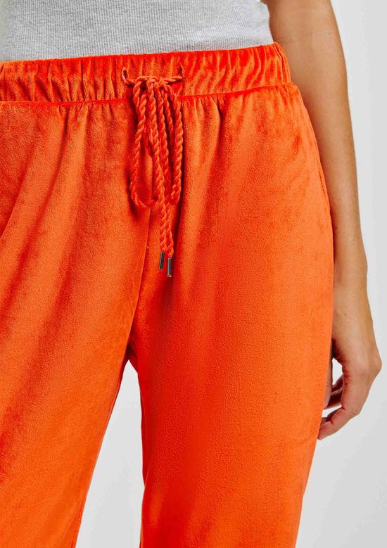 Foto do produto: Calça Básica Feminina Cintura Média Em Plush - Laranja