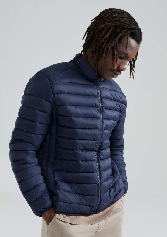 Foto do produto: Jaqueta Básica Masculina Puffer Regular Matelassê - Azul