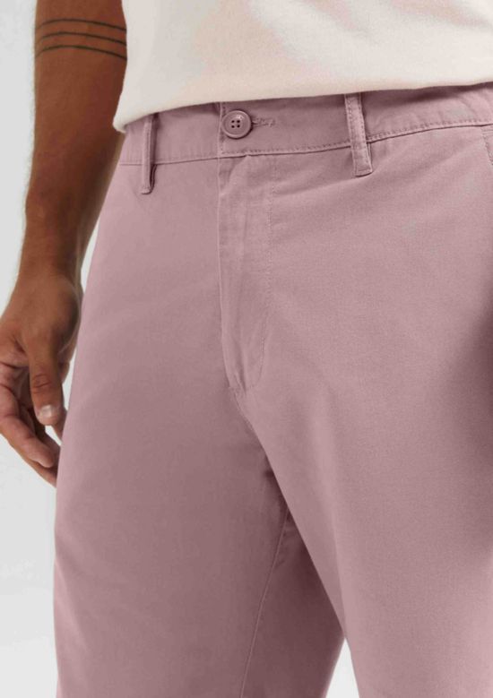 Foto do produto: Bermuda Básica Masculina Chino Em Sarja - Rosa