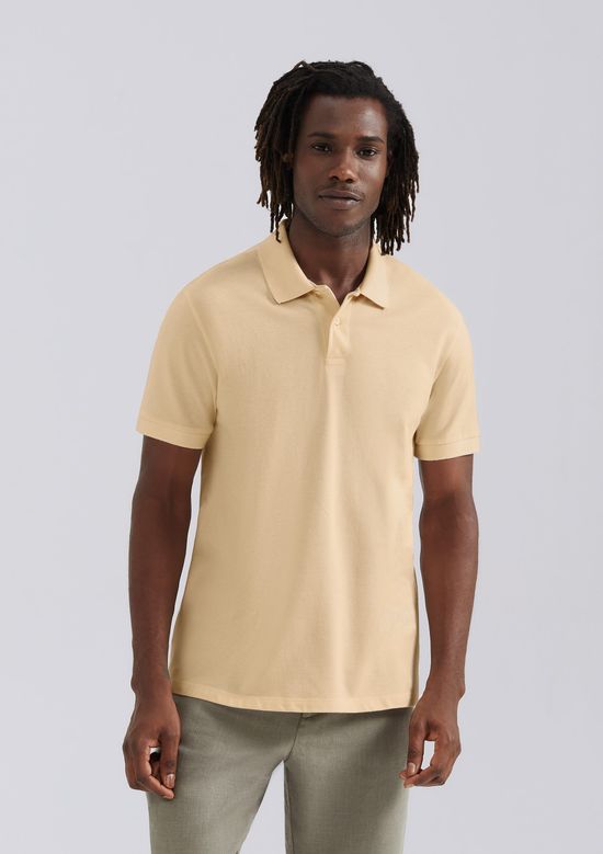 Foto do produto: Camisa Polo Básica Masculina Manga Curta Em Piquet - Amarelo