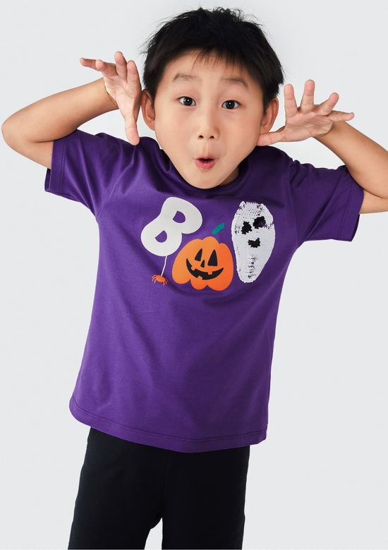 Foto do produto: Camiseta Infantil Unissex Com Apliques - Roxo