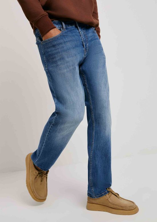 Foto do produto: Calça Jeans Masculina Reta Com Elastano - Azul