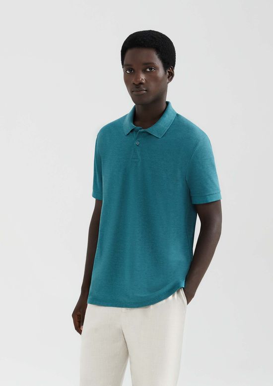 Foto do produto: Camisa Polo Básica Masculina Manga Curta Em Piquet - Verde