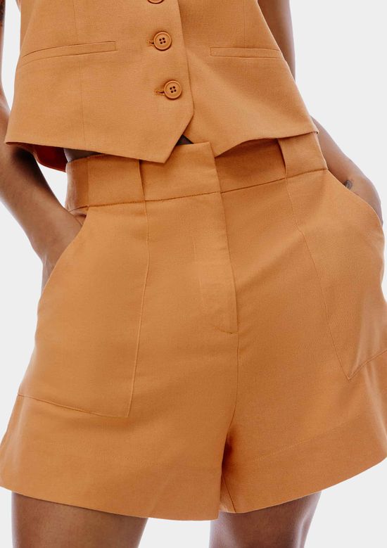 Foto do produto: Shorts Feminino Em Alfaiataria - Terracota