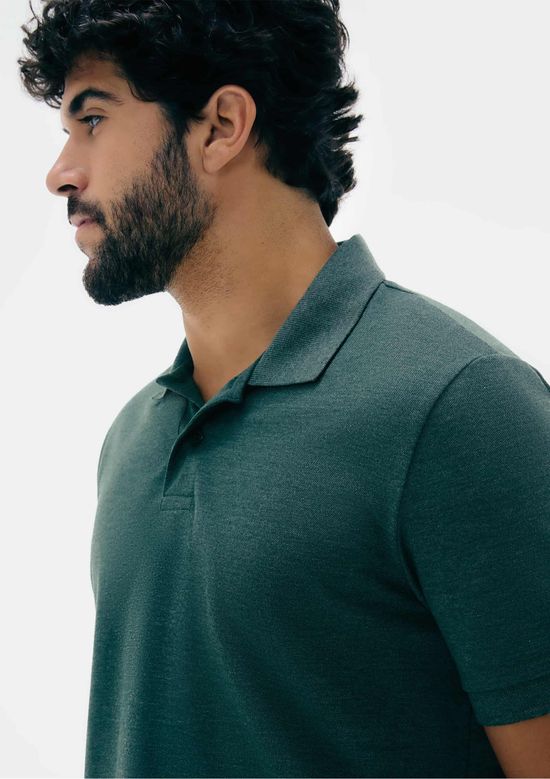 Foto do produto: Camisa Polo Básica Masculina Manga Curta Em Piquet - Verde