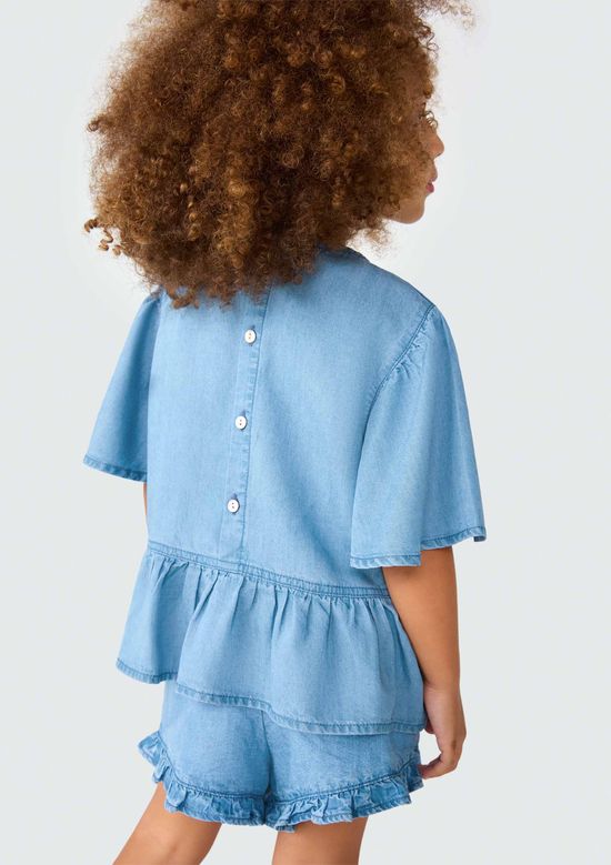 Foto do produto: Blusa Jeans Infantil Menina Toddler - Azul