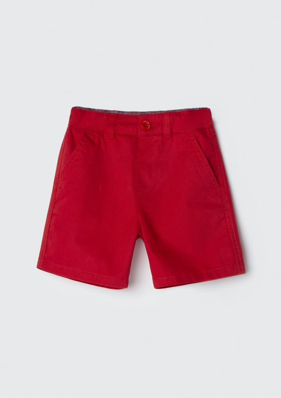 Foto do produto: Bermuda Infantil Menino Toddler Chino Em Sarja - Vermelho