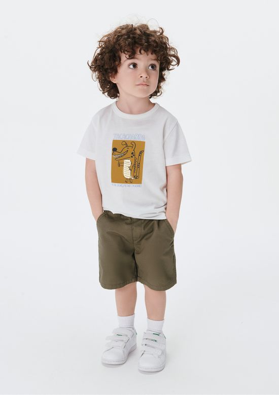 Foto do produto: Bermuda Infantil Menino Toddler Chino Em Sarja - Verde