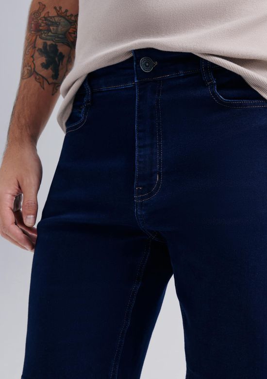 Foto do produto: Bermuda Jeans Masculina Reta Soft Touch - Azul