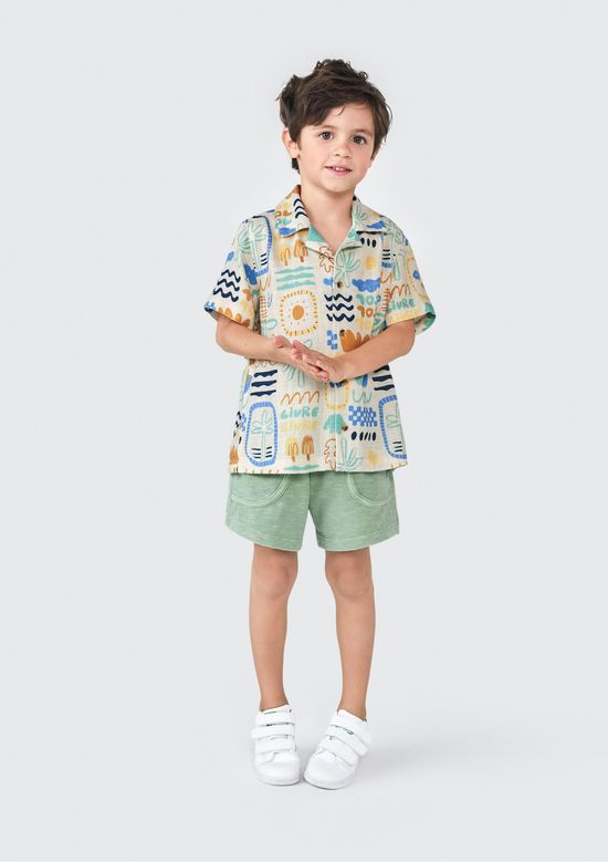 Foto do produto: Camisa Infantil Menino Toddler Estampada - Bege