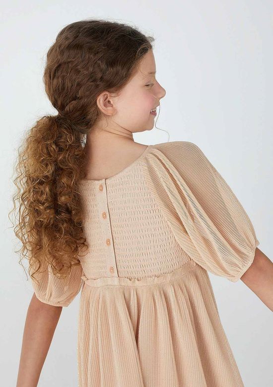 Foto do produto: Vestido Curto Infantil Com Tule  - Bege