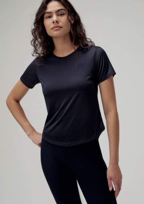 Foto do produto: Camiseta Esportiva Feminina Texturizada - Preto