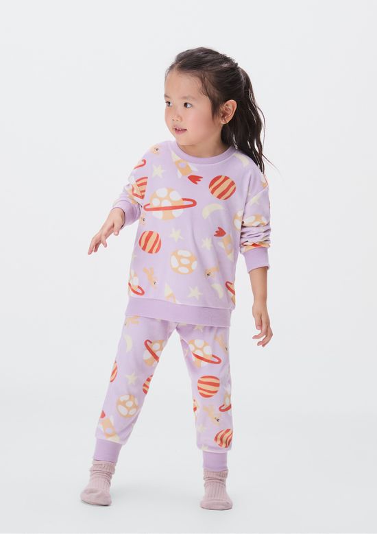 Foto do produto: Pijama Longo Infantil Menina Em Plush - Lilás