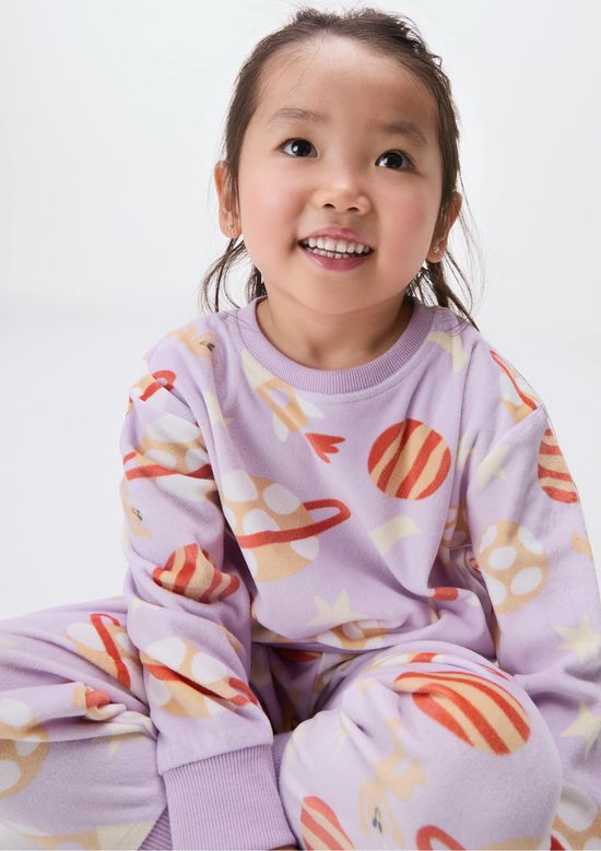 Foto do produto: Pijama Longo Infantil Menina Em Plush - Lilás