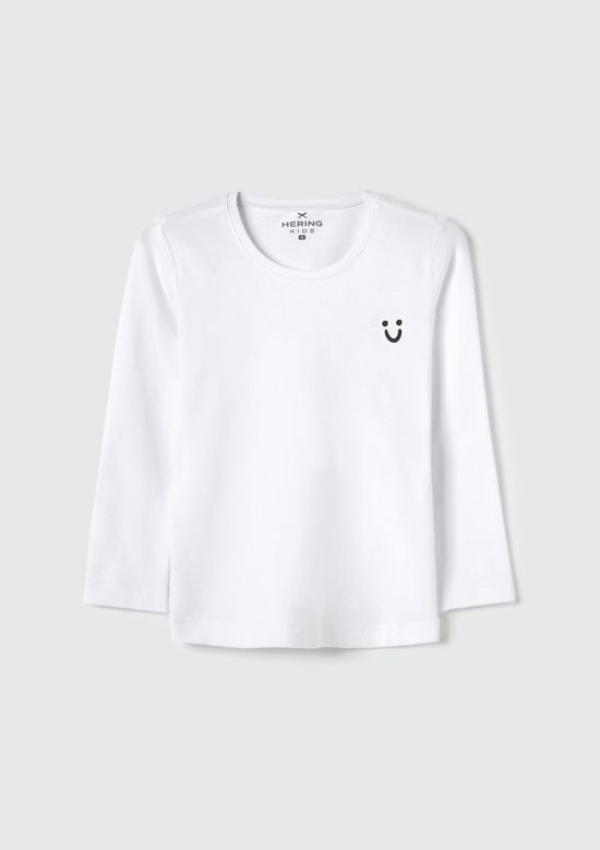 Foto do produto: Blusa Básica Infantil Menina Toddler Manga Longa - Branco