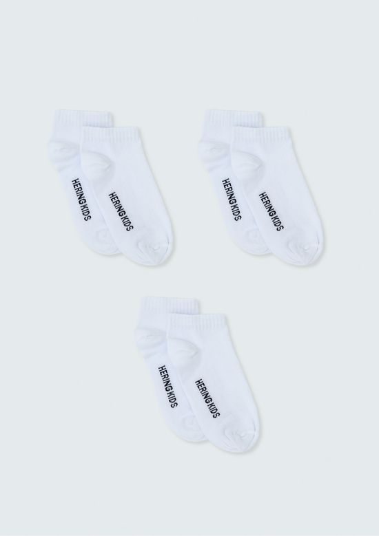 Foto do produto: Kit Com 3 Pares De Meia Infantil Unissex Cano Curto - Branco