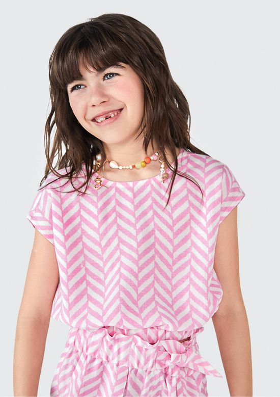 Foto do produto: Blusa Infantil Menina Com Estampa - Rosa