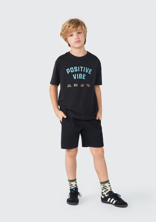 Foto do produto: Camiseta Infantil Menino Com Estampa - Cinza