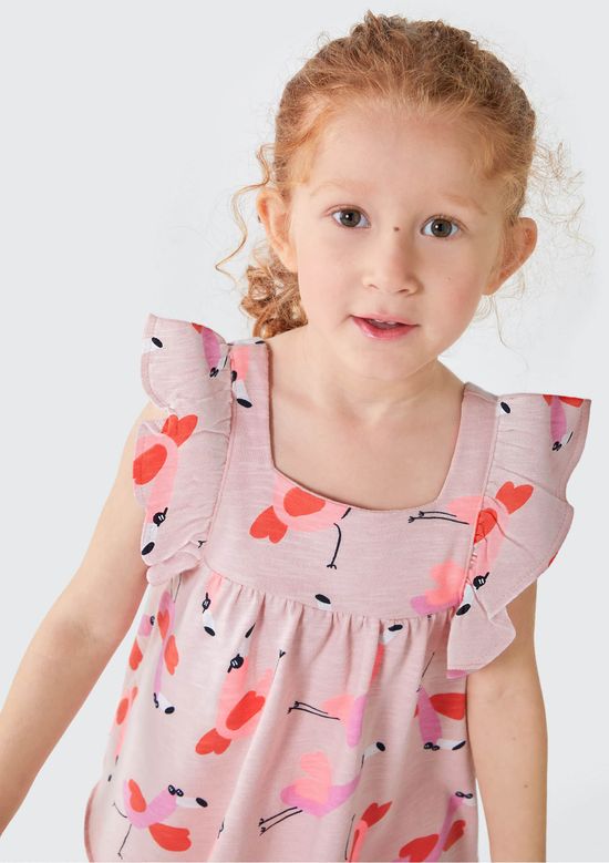 Foto do produto: Conjunto Curto Infantil Menina Toddler Estampado - Rosa