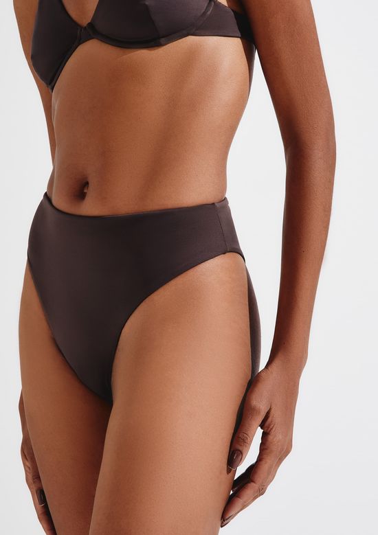 Foto do produto: Biquíni Calcinha Cintura Alta Com Fio LYCRA® - Marrom