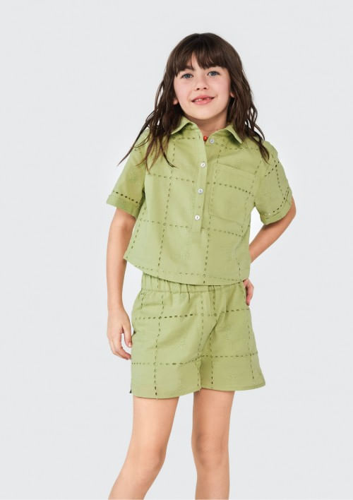 Foto do produto: Shorts Infantil Menina - Verde