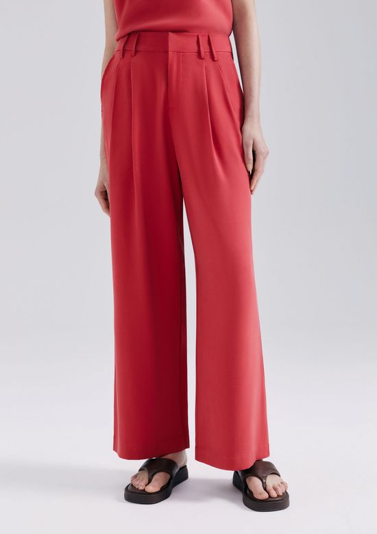 Foto do produto: Calça Feminina Wide Leg Em Alfaiataria - Vermelho