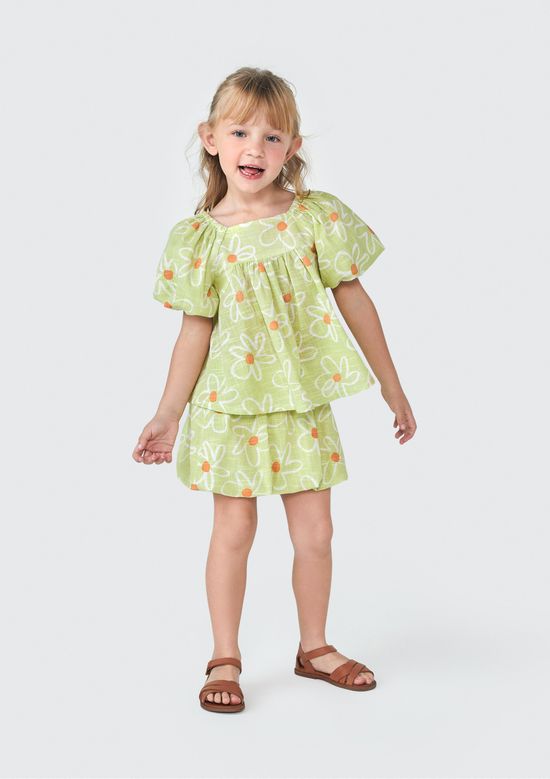 Foto do produto: Saia Infantil Toddler Estampada - Verde