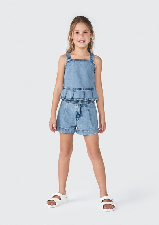 Foto do produto: Shorts Infantil Menina - Azul