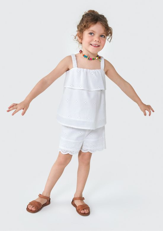 Foto do produto: Shorts Infantil Menina Toddler - Branco