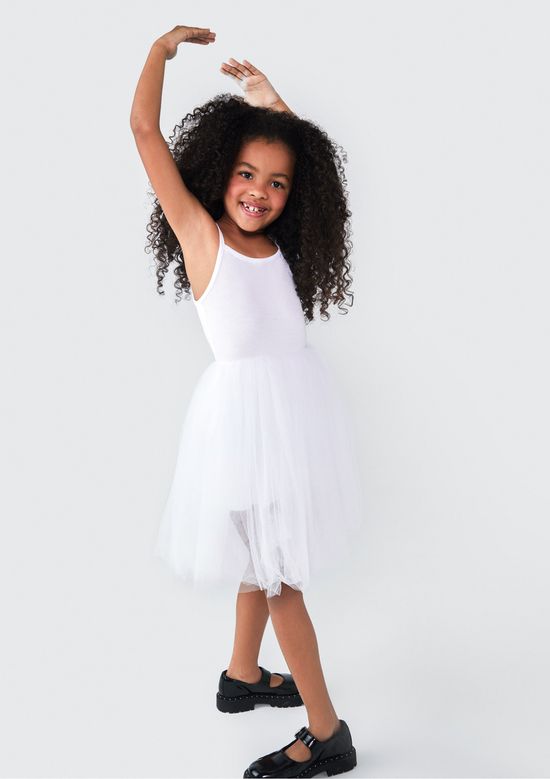 Foto do produto: Vestido Curto Infantil Em Tule - Branco