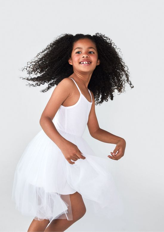 Foto do produto: Vestido Curto Infantil Em Tule - Branco