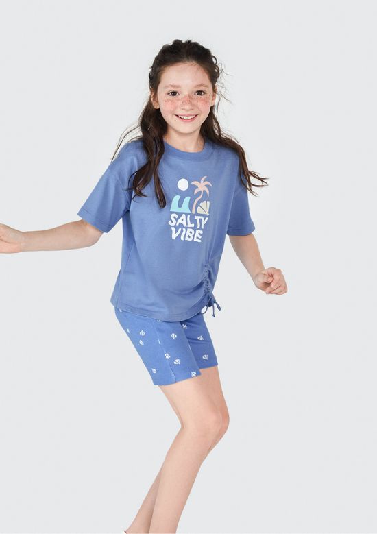 Foto do produto: Conjunto Curto Infantil Menina - Azul