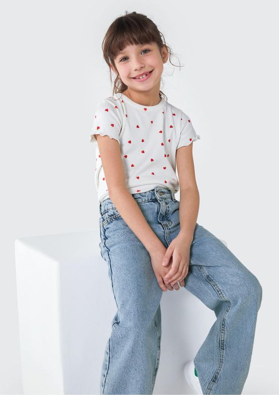 Foto do produto: Calça Jeans Infantil Menina Reta -