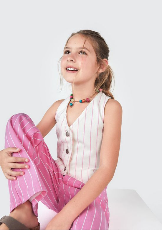 Foto do produto: Colete Infantil Menina Em Sarja - Off white