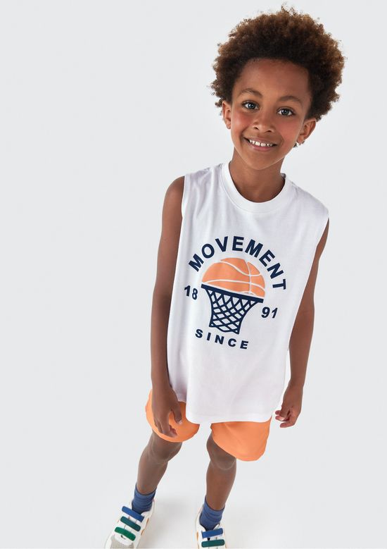 Foto do produto: Shorts Infantil Menino Em Tactel - Laranja