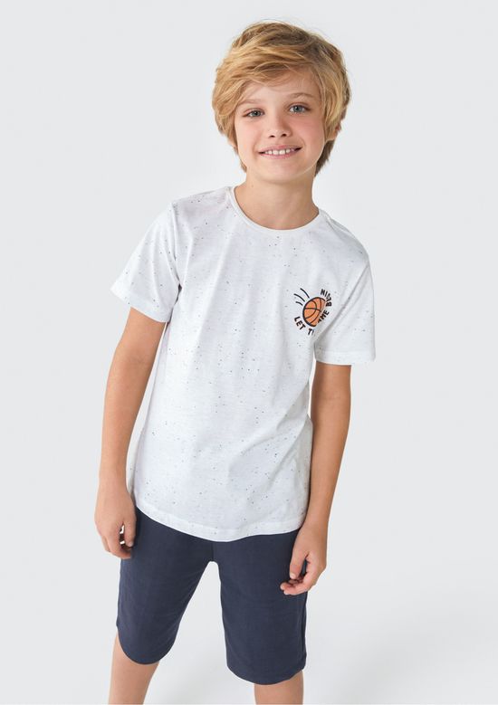 Foto do produto: Conjunto Curto Infantil Menino Regular - Off white