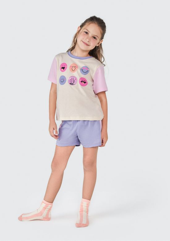 Foto do produto: Pijama Infantil Menina Com Aplique - Roxo