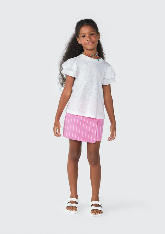 Foto do produto: Blusa Infantil Menina Com Babados - Off white