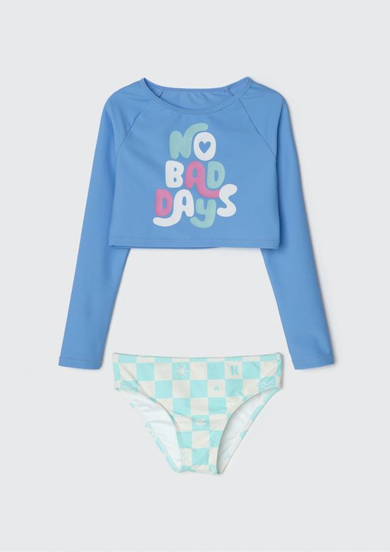 Foto do produto: Conjunto Praia Triplex Infantil Menina Com Proteção UV - Azul