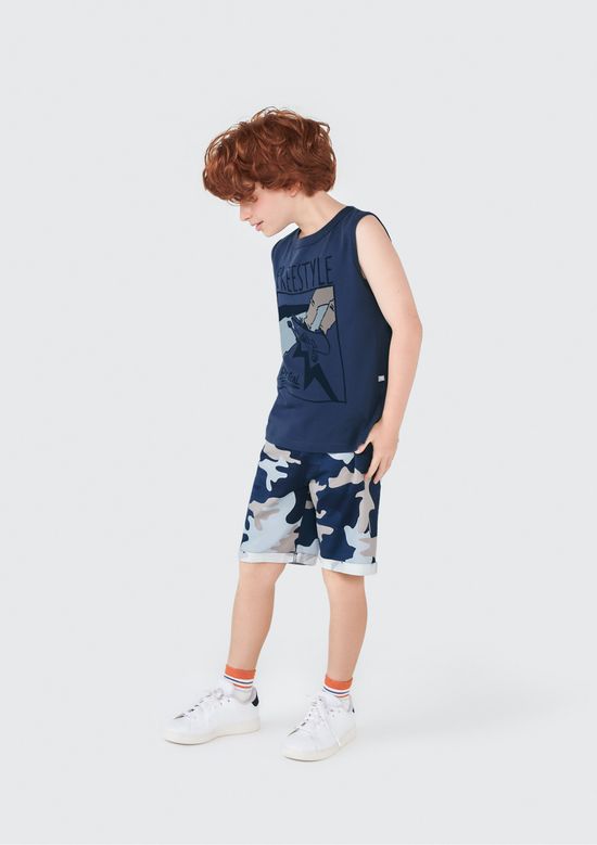 Foto do produto: Conjunto Curto Infantil Menino Com Estampa - Azul