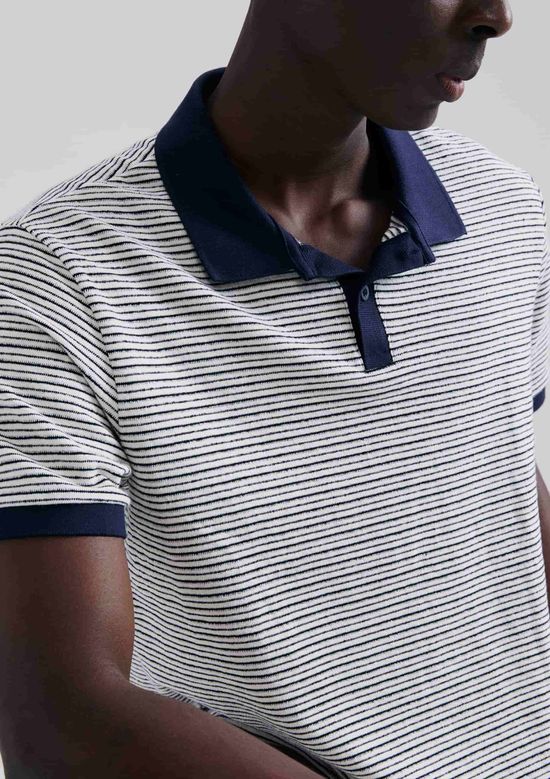 Foto do produto: Camisa Polo Masculina Manga Curta Listrada - Azul