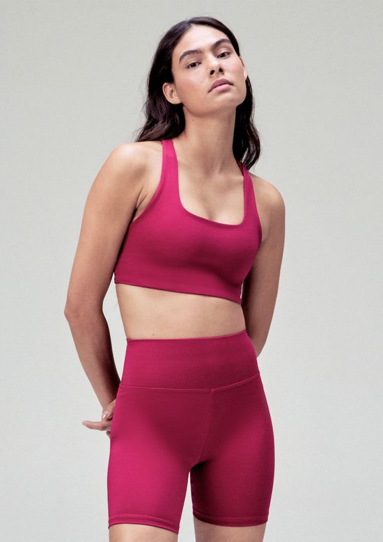 Foto do produto: Top Esportivo Feminino Nadador Hero Com Fio Lycra - Rosa