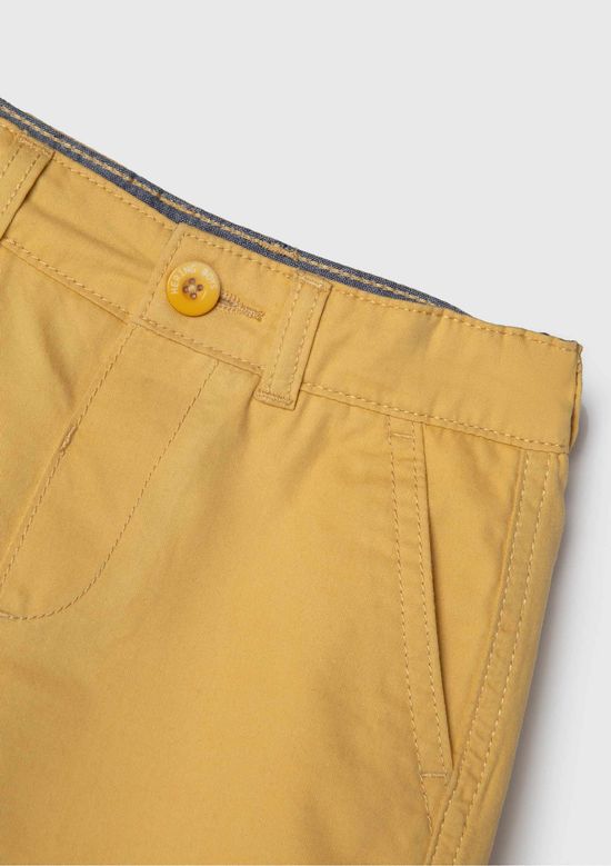 Foto do produto: Bermuda Infantil Menino Toddler Chino Em Sarja - Amarelo