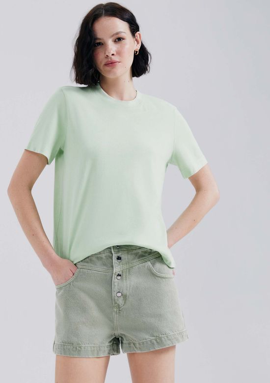 Foto do produto: Shorts De Sarja Feminino Estonado - Verde